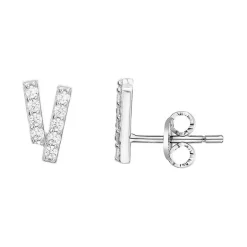 Boucles d'Oreilles Femme Puces EDORA ARGENT 925/1000 et Oxydes 70400633