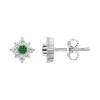 Boucles d'Oreilles Femme Puces EDORA ARGENT 925/1000 et Spinelles 70400573