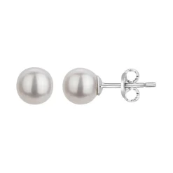 Boucles d'Oreilles Femme Puces EDORA ARGENT 925/1000 et Perles d'eau douce 70400380