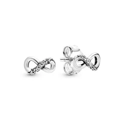Boucles d'Oreilles Femme Puces Pandora ARGENT 925/1000 Infini Scintillants 298820C01