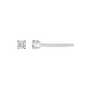 Boucles d'Oreilles Femme Puces EVIDENCE OR 750/1000 Blanc et Diamants 0,09 Carat CE27673DW