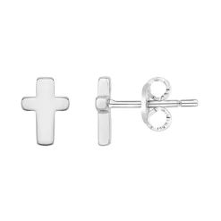Boucles d'Oreilles Femme Puces Croix EDORA ARGENT 925/1000 EDO70400645