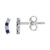 Boucles d'Oreilles Femme Puces EDORA ARGENT 925/1000 et Spinelles Bleues EDO70400621