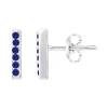 Boucles d'Oreilles Femme Puces EDORA ARGENT 925/1000 et Spinelles Bleues EDO70400620