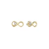 Boucles d'Oreilles Femme Puces STUDS PARTY Guess Bijoux Acier Doré et Strass JUBE02182JWYG