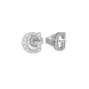 Boucles d'Oreilles Femme Puces STUDS PARTY Guess Bijoux Acier Argenté et Strass JUBE02170JWRH