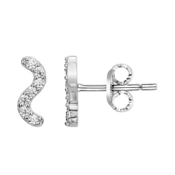 Boucles d'Oreilles Femme Puces Serpents EDORA ARGENT 925/1000 et Oxydes EDO70400466