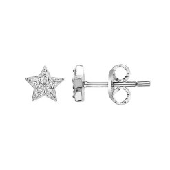 Boucles d'Oreilles Femme Puces Etoiles ARGENT 925/1000 et Oxydes EDO70400465
