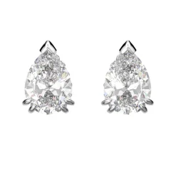 Boucles d'Oreilles Femme Puces Swarovski Stilla Métal Argenté et Zircones 5636713