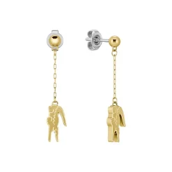 Boucles d'Oreilles Femme Pendantes LACOSTE Acier Doré 2040472