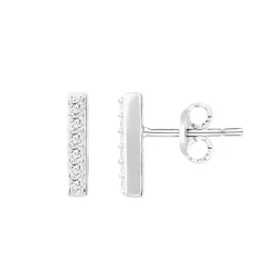 Boucles d'Oreilles Femme puces EDORA Argent 925/1000 et Oxydes EDO70400319