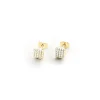 Boucles d'Oreilles Femme Puces AGATHA GLORIA Argent 925/1000 Doré Oxydes de Zirconium