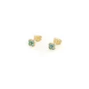 Boucles d'Oreilles Femme Puces AGATHA BELOVED Argent 925/1000 Doré Oxydes de Zirconium