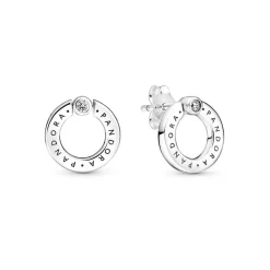 Boucles d'Oreilles Femme PANDORA RÉVERSIBLES PAVÉ & CERCLE SIGNATURE Argent 925/1000