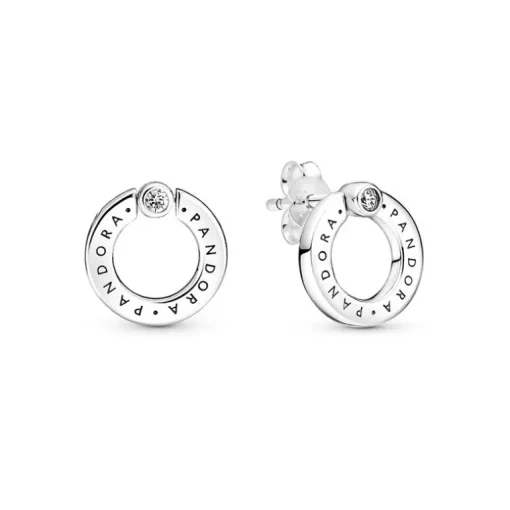 Boucles d'Oreilles Femme PANDORA RÉVERSIBLES PAVÉ & CERCLE SIGNATURE Argent 925/1000