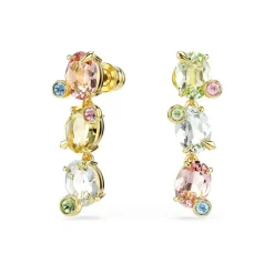 Boucles d'Oreilles Femme Pendantes Swarovski Gema Doré et Cristaux 5714815