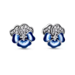Boucles d'Oreilles Femme PANDORA PENSÉE BLEUE Argent 925/1000