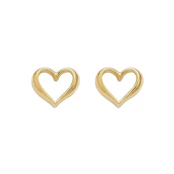 Boucles d'Oreilles Femme Puces Coeurs GO MADEMOISELLE Acier Doré 606602