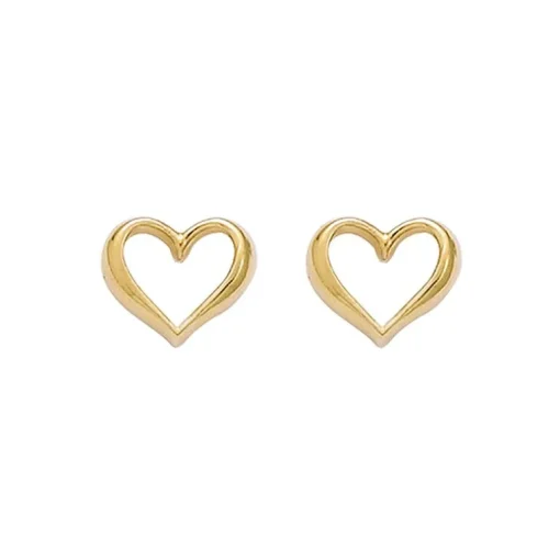 Boucles d'Oreilles Femme Puces Coeurs GO MADEMOISELLE Acier Doré 606602