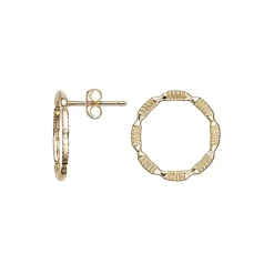 Boucles d'Oreilles Femme Puces GO MADEMOISELLE Acier Doré 606581