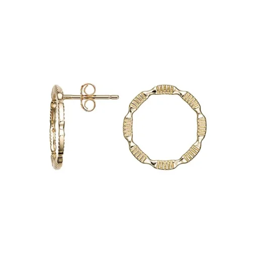 Boucles d'Oreilles Femme Puces GO MADEMOISELLE Acier Doré 606581