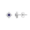 Boucles d'Oreilles Femme Puces EDORA ARGENT 925/1000 et Spinelles