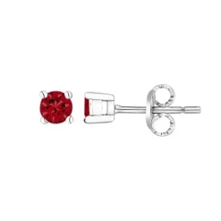 Boucles d'Oreilles femme Puces EDORA ARGENT 925/1000 et Spinelles