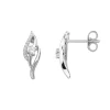 Boucles d'Oreilles Femme Puces Vagues EDORA ARGENT 925/1000 et Oxydes