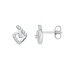 Boucles d'Oreilles femme puces EDORA ARGENT 925/1000 et Oxydes