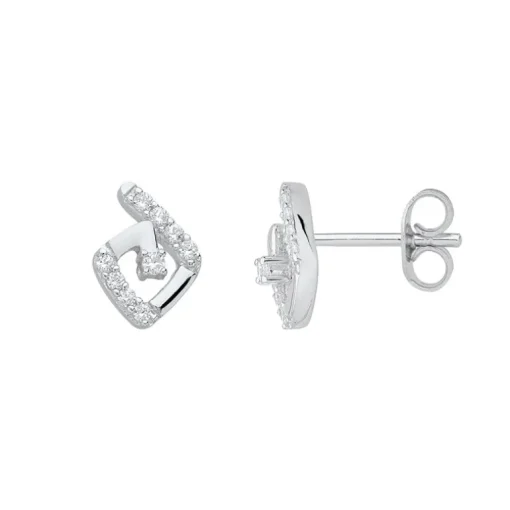 Boucles d'Oreilles femme puces EDORA ARGENT 925/1000 et Oxydes