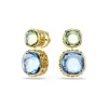 Boucles d'Oreilles Femme Pendantes Swarovski Chroma Doré et Cristaux 5692492