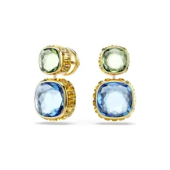 Boucles d'Oreilles Femme Pendantes Swarovski Chroma Doré et Cristaux 5692492