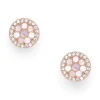 Boucles d'oreilles femme Puces FOSSIL Acier Doré Rose