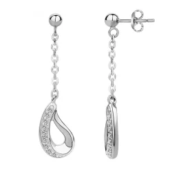 Boucles d'Oreilles femme pendantes EDORA ARGENT 925/1000 et Oxydes