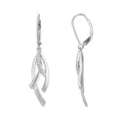 Boucles d'Oreilles Femme Pendantes EDORA ARGENT 925/1000 et Oxydes