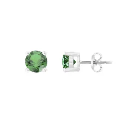 Boucles d'Oreilles femme Puces EDORA ARGENT 925/1000 et Spinelles