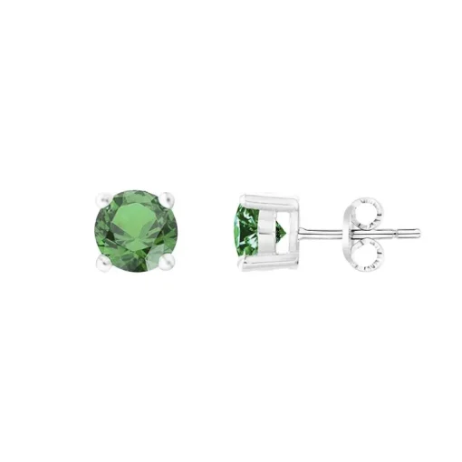 Boucles d'Oreilles femme Puces EDORA ARGENT 925/1000 et Spinelles