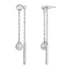 Boucles d'Oreilles femme Pendantes EDORA ARGENT 925/1000 et perles