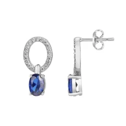 Boucles d'Oreilles femme Puces EDORA ARGENT 925/1000 et Oxydes