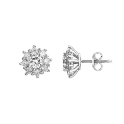 Boucles d'Oreilles femme Puces EDORA ARGENT 925/1000 et Oxydes