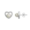 Boucles d'Oreilles femme Puces EDORA ARGENT 925/1000 et Perles