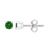 Boucles d'Oreilles Femme Puces EDORA ARGENT 925/1000 Argenté et spinelle verte 70400447