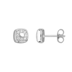 Boucles d'Oreilles Femme Puces EDORA ARGENT 925/1000 et Oxydes