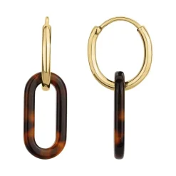 Boucles d'oreilles Femme Pendantes PHEBUS acier doré