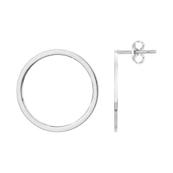 Boucles d'Oreilles Femme Pendantes Cercles PHEBUS Acier
