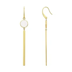 Boucles d'oreilles Femme Pendantes PHEBUS acier doré