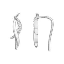 Boucles d'Oreilles Femme Pendantes EDORA ARGENT 925/1000 et Oxydes 70400558