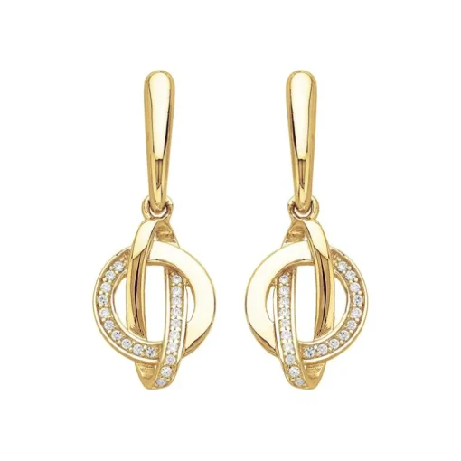 Boucles d'oreilles femme pendantes PLAQUE OR et oxydes