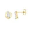 Boucles d'oreilles femme puces PLAQUE OR et oxydes