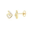 Boucles d'oreilles femme puces PLAQUE OR et oxydes